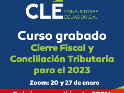 Curso Zoom «Cierre Fiscal y Conciliación Tributaria para el 2023»