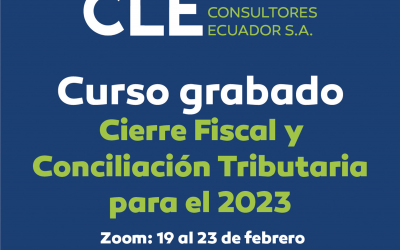 Curso Zoom «Cierre Fiscal y Conciliación Tributaria para el 2023»