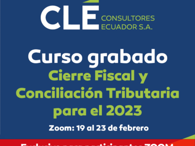 Curso Zoom «Cierre Fiscal y Conciliación Tributaria para el 2023»