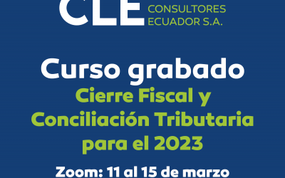 Curso Zoom «Cierre Fiscal y Conciliación Tributaria para el 2023»