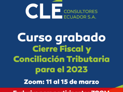 Curso Zoom «Cierre Fiscal y Conciliación Tributaria para el 2023»